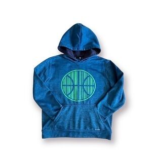 DRYTEK, BOYS BLUE HOODIE. SIZE 10/12.